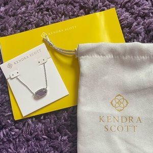 Kendra Scott Elisa Necklace in Amethyst with Silver Hardwear